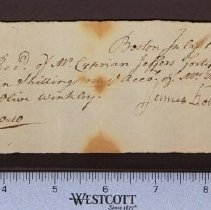 James Bowdoin Receipt